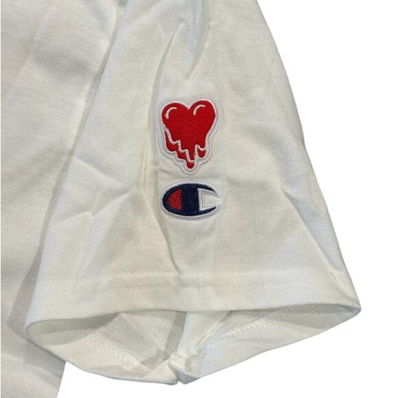 Emotionally Unavailable x Champion E.U. White T-Shirt *RARE*NEW IN BAG* Size S - Picture 3 of 7